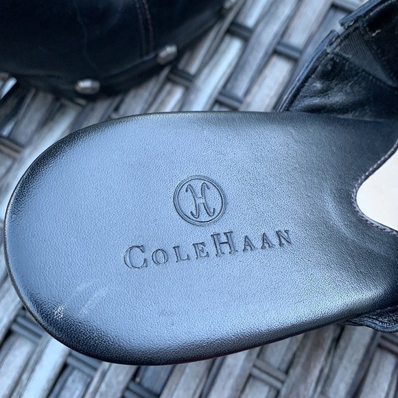 Cole Haan Kenna Clog Black Leather Studded Mules - Picture 9 of 16